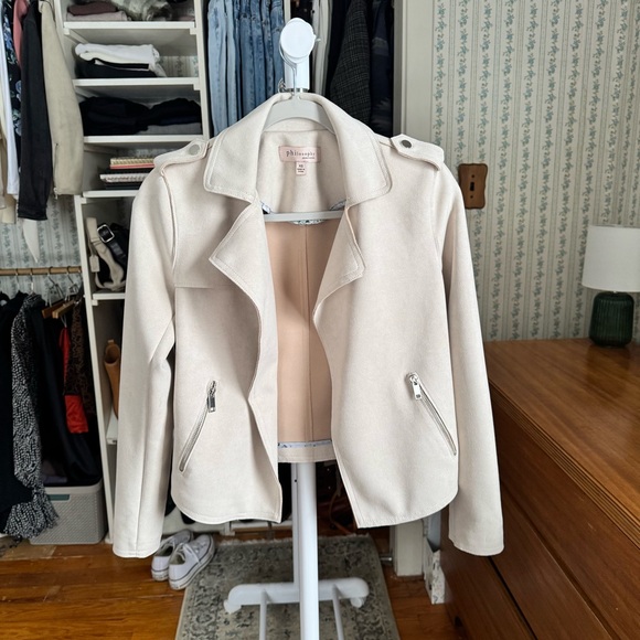 Philosophy Cream Suede Jacket - Picture 8 of 9